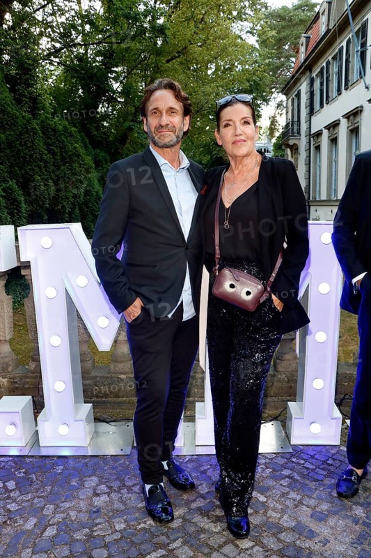 Falk Willy Wild and Katy Karrenbauer at the Cocktail Prolongé for the Semi-Final Round of Judging of the International Emmy® Awards 2025 in Berlin at the Schlosshotel Berlin on 07.07.2025