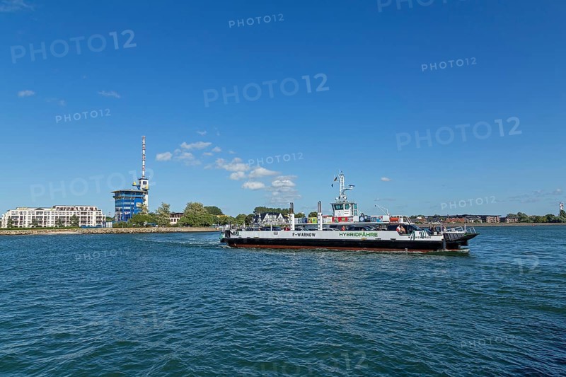 Warnow ferry, Hohe Düne ferry pier, Warnemünde, Rostock, Mecklenburg-Western Pomerania, Germany