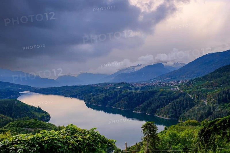 Lago di S. Giustina, from Cagno, Val di Non, Trentino, Italy