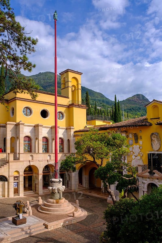 Residence, Vittoriale degli Italiani, house and garden of Gabriele D'Annunzio, Gardone Riviera, on Lake Garda, Lombardy, Italy