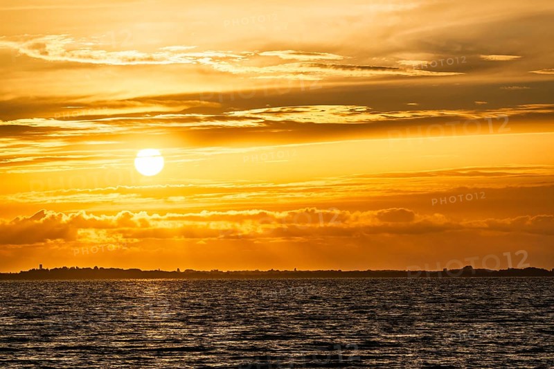 Sunset over Gironde Estuary, Braud-et-Saint-Louis, France