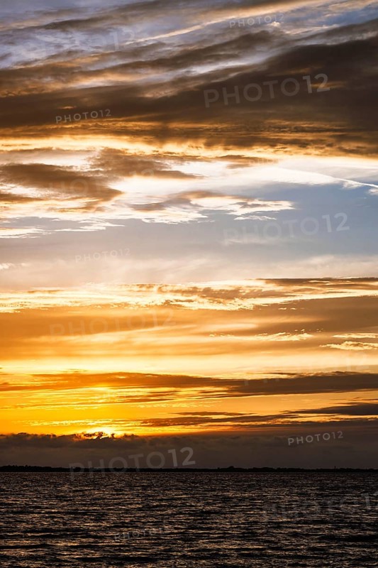 Sunset over Gironde Estuary, Braud-et-Saint-Louis, France