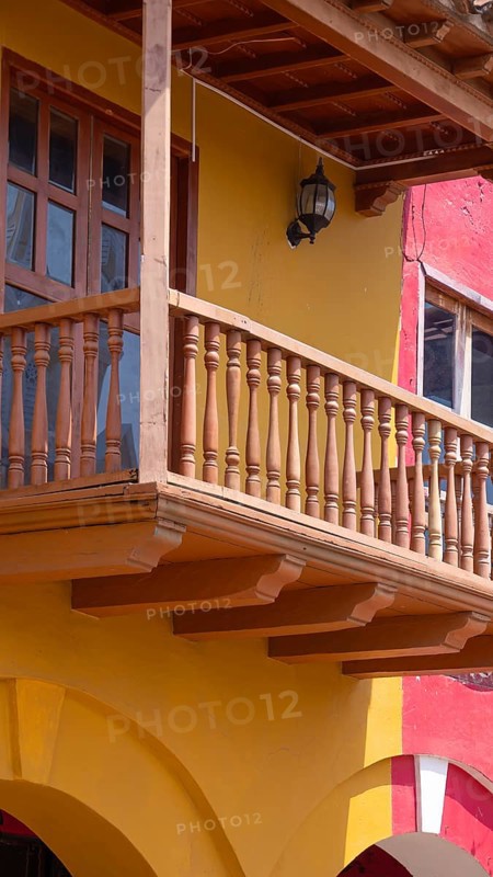 Columbia, Unesco site, colorful Cartagena Walled City Cuidad Amurrallada in historic city center