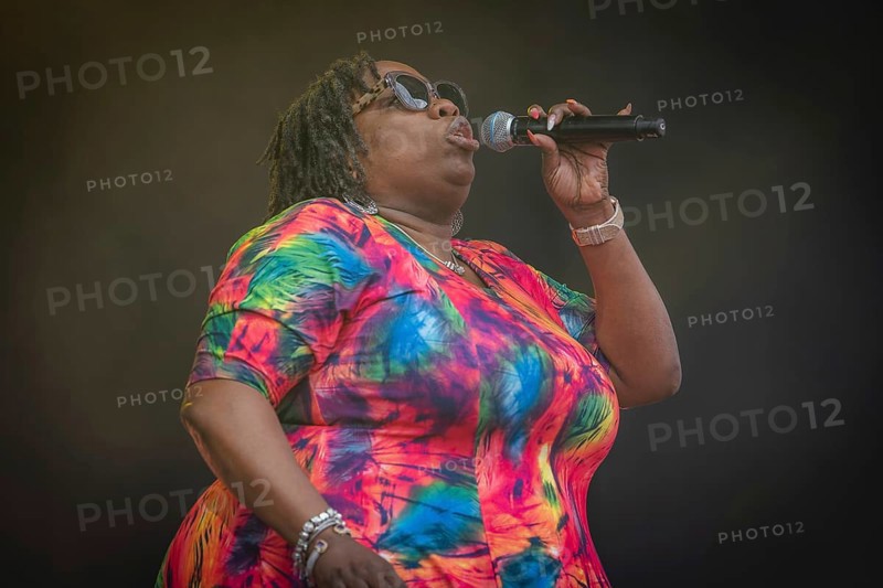 Dorrey Lyles, singer of the Weather Girls at the Berliner Rundfunk 91.4 Open Air in the Berlin Parkbühne Wuhlheide on 05.07.2025