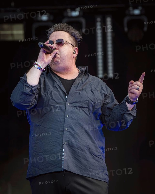 Sebastian Krumbiegel, singer of the band Die Prinzen at the Berliner Rundfunk 91.4 Open Air in the Berlin Parkbühne Wuhlheide on 05.07.2025