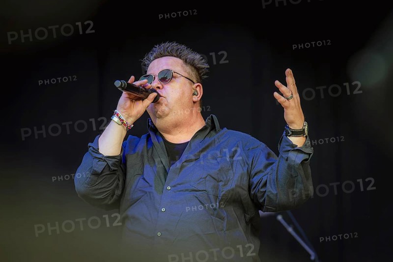 Sebastian Krumbiegel, singer of the band Die Prinzen at the Berliner Rundfunk 91.4 Open Air in the Berlin Parkbühne Wuhlheide on 05.07.2025