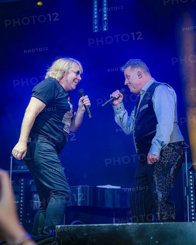 Tobias Künzel and Henri Schmidt, singer of the band Die Prinzen at the Berliner Rundfunk 91.4 Open Air in the Berlin Parkbühne Wuhlheide on 05.07.2025