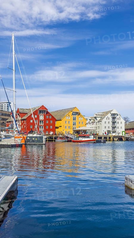 Norway, Tromso, famous tourist travel destination known for northern lights aurora borealis viewing