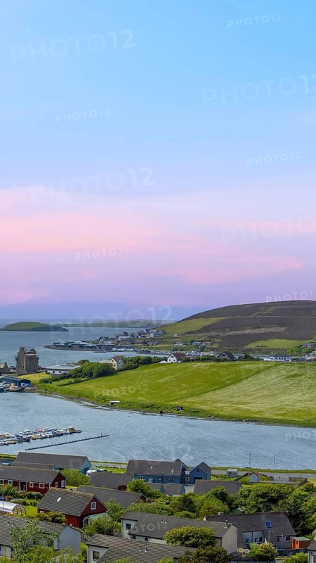 Scotland, Shetland. Town of Scalloway on the west coast ofthe Mainland, a fishing port