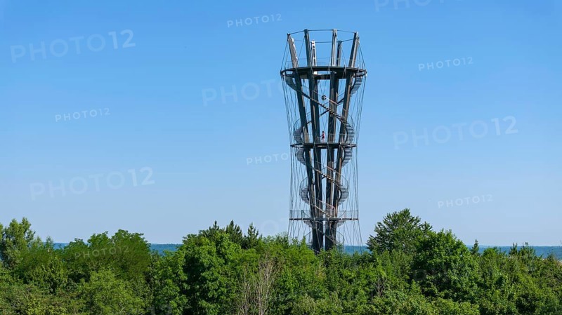 Schönbuchturm near Herrenberg in the western Schönbuch. The observation tower is 35 metres high. Herrenberg, Baden-Württemberg, Germany