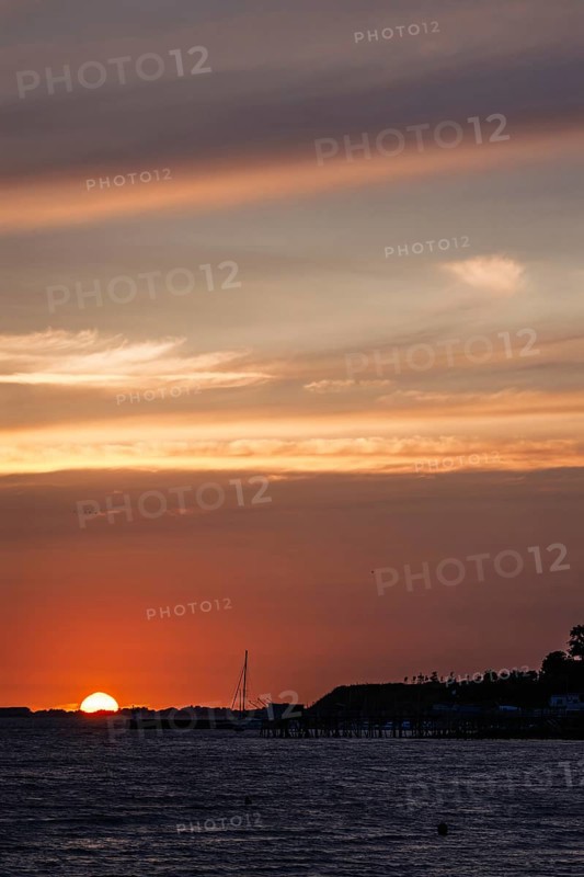 Sunset over Fouras, Fouras-les-Bains, Charente-Maritime, Nouvelle-Aquitaine, France