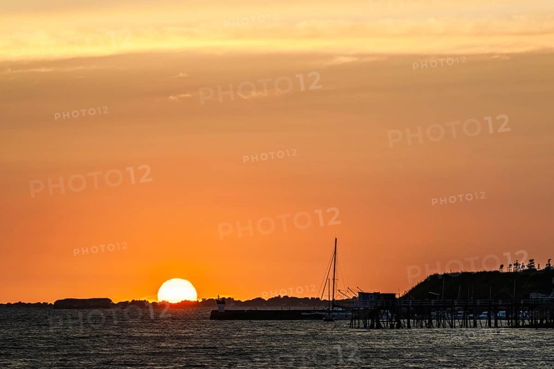 Sunset over Fouras, Fouras-les-Bains, Charente-Maritime, Nouvelle-Aquitaine, France