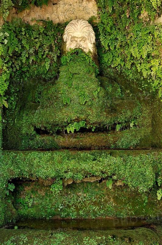 Fountain of the Nymphaeum, Renaissance garden of the Villa d'Este, water features, fountains, UNESCO World Heritage Site, Tivoli, metropolitan city of Rome, Lazio, Italy