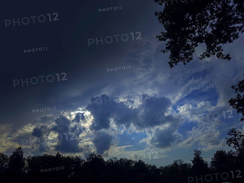 Dark clouds over Lake Starnberg, Bavaria, Germany