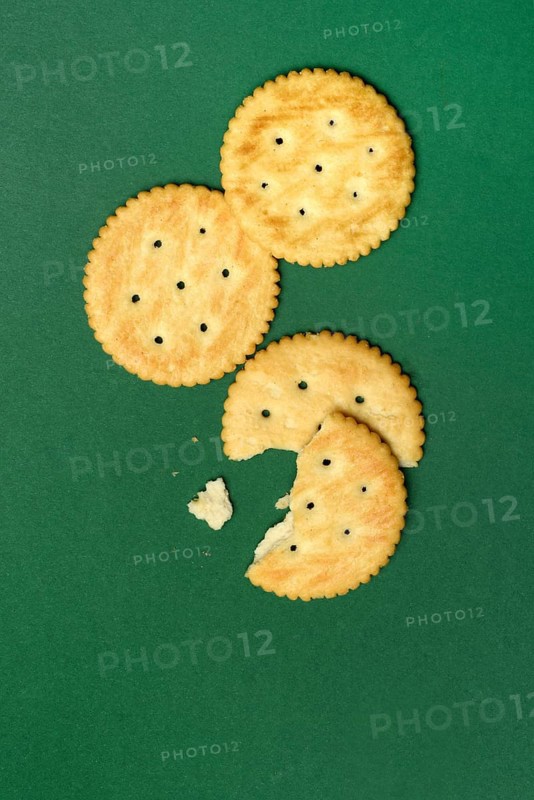 Cracker, cracker on green background