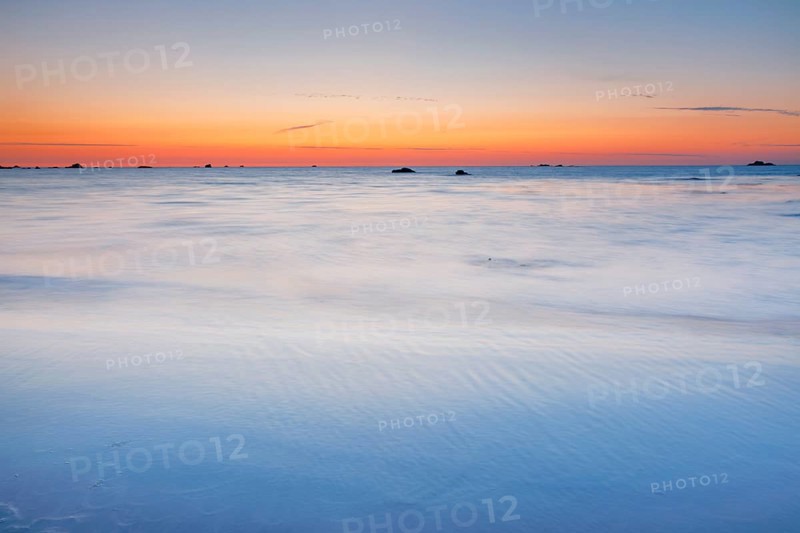 Dusk at the Plage de Penfoul near Landunvez in Brittany, France