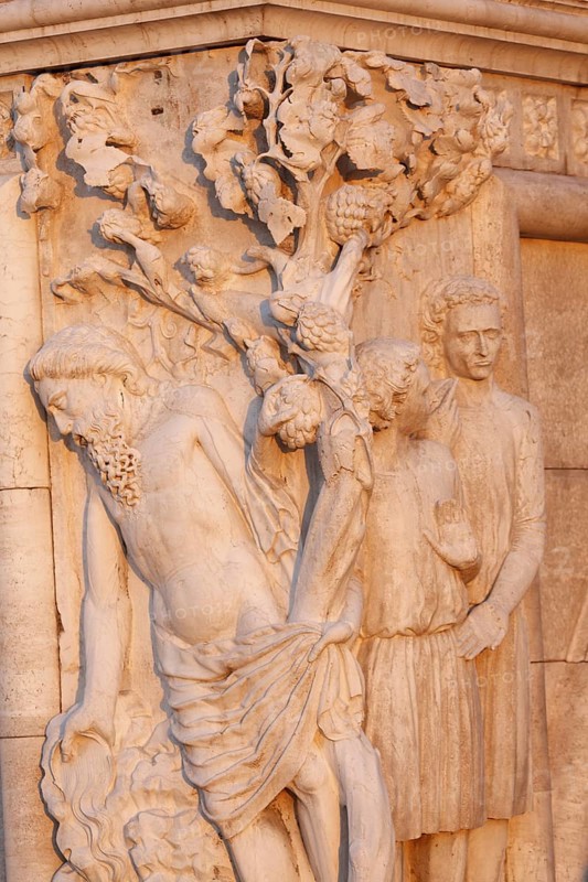Drunken Noah with his two sons Ham and Shem, Doge's Palace, Venice, Veneto, Italy