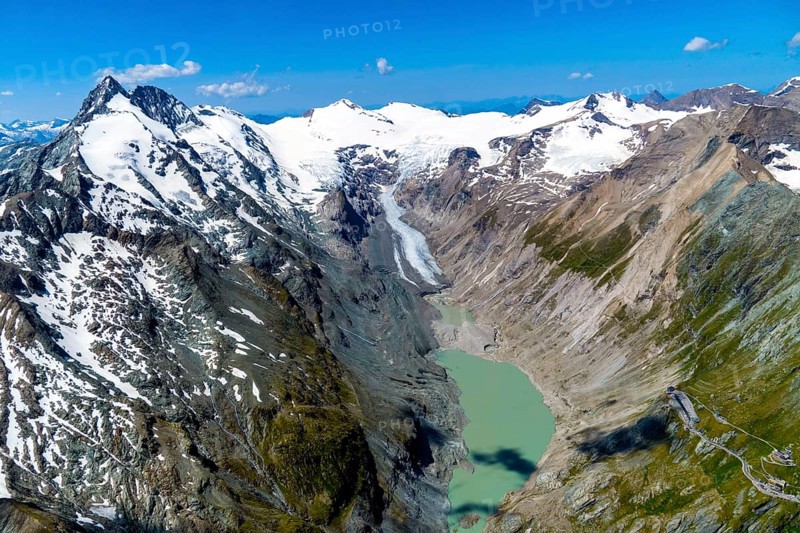Großglockner, Pasterze, glacier, glacier melt, climate, climate change, aerial photo, Austria