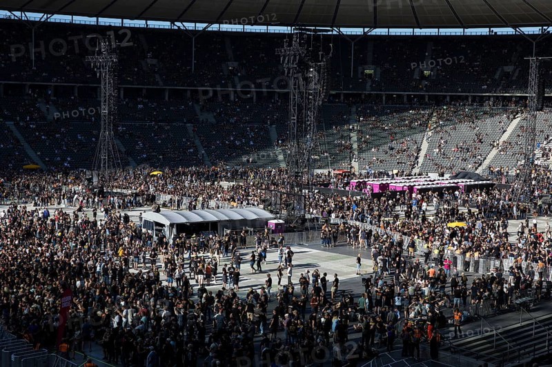 Interior view of the Olympic Stadium in front of the concert of AC/DC live on Power Up Tour 2025 in the Berlin Olympic Stadium on 30 June 2025