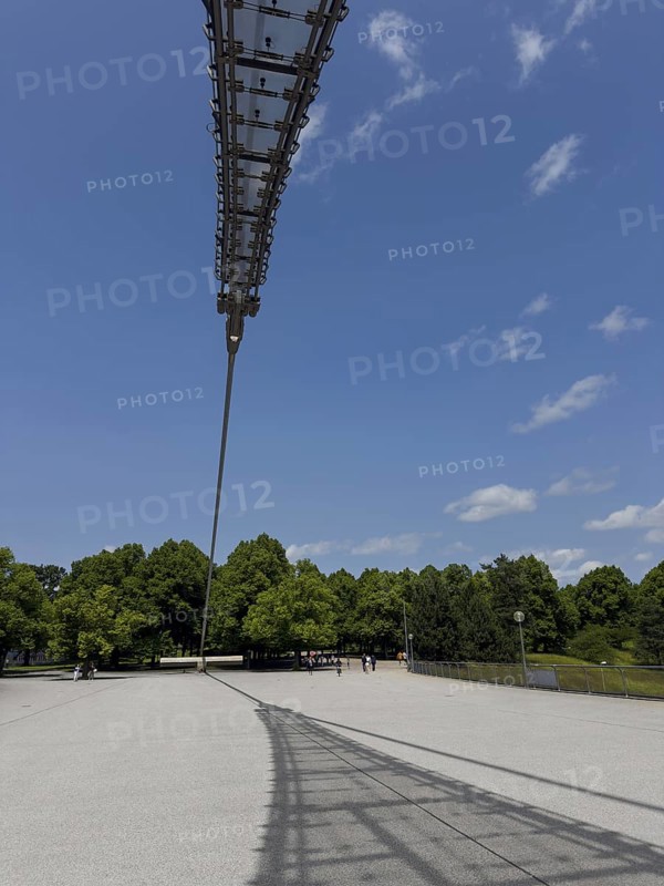 Roof construction, Olympic Park, Munich, Bavaria, Germany