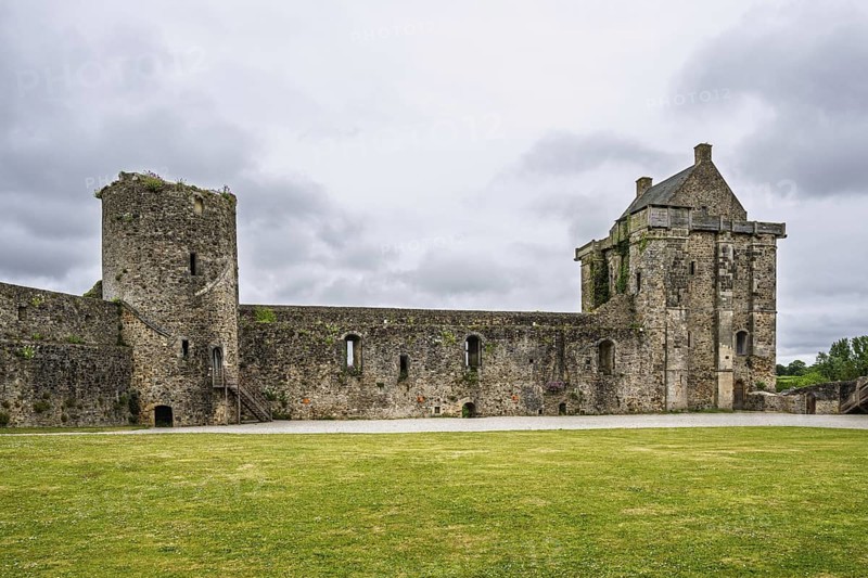 Castle ruin of Chateau de Saint-Sauveur-le-Vicomte, Manche, Normandy, France