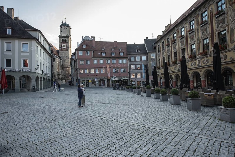 Market square, Memmingen, Bavaria, Germany