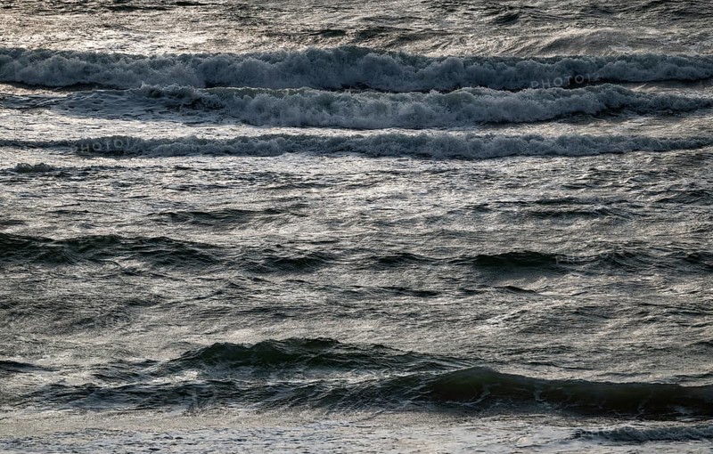 Sea waves, surf, near Hvide Sande, North Sea, Denmark