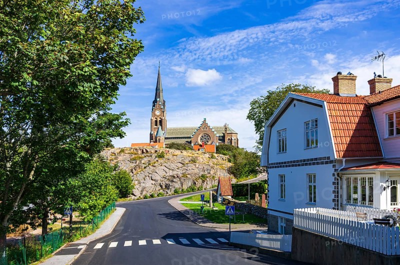 The church of Lysekil (Lysekils Kyrka) on Rosviksberg, Lysekil, Bohuslän, Västra Götalands län, Sweden, Scandinavia