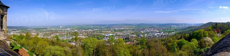 View from the Hohe Bastei, Veste Coburg, Coburg, Upper Franconia, Franconia, Bavaria, Germany