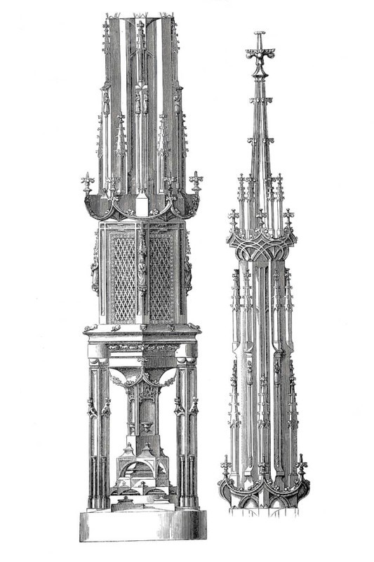 Religious cult objects, Sacrament shrine from St Mary's Cathedral in Fürstenwalde, Brandenburg, Germany, Historical, digitally enhanced reproduction from a model from around 1860