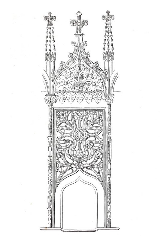 Choir stall in Altenburg Abbey, Benedictine abbey in the village of Altenburg in the municipality of Altenburg near Horn in Lower Austria, Austria, Historical, digitally enhanced reproduction of a model from around 1860