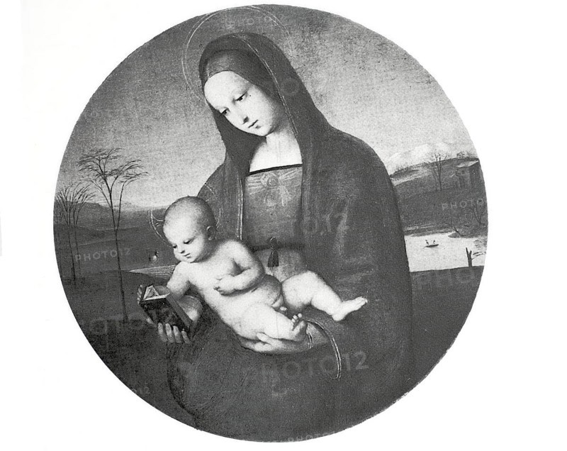 Rafael's Madonna of Count Connestabile della Staffa, 1505, digitally enhanced reproduction of a 19th century model, historical, exact date unknown