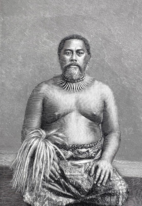 Mataafa Josef, born 1832, died 6 February 1912, was chief and tribal leader in Samoa during the German colonial period, digitally enhanced reproduction of a 19th century original, historical, exact date unknown