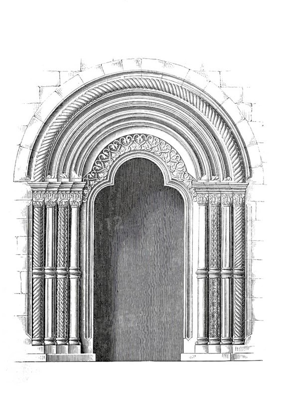Heilsbronn Portal, Church of Peace in the Sanssouci Palace Park in Potsdam, Germany, Historical, digitally enhanced reproduction of a model from around 1860