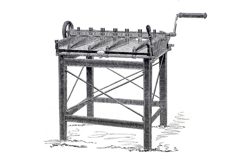 Pappritz machine, by Koch & Comp., historical, digitally enhanced reproduction of a model from around 1860
