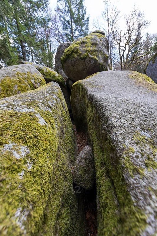 Granite rock Günterfelsen near the source of the Danube, Furtwangen in the Black Forest, Baden-Württemberg, Germany