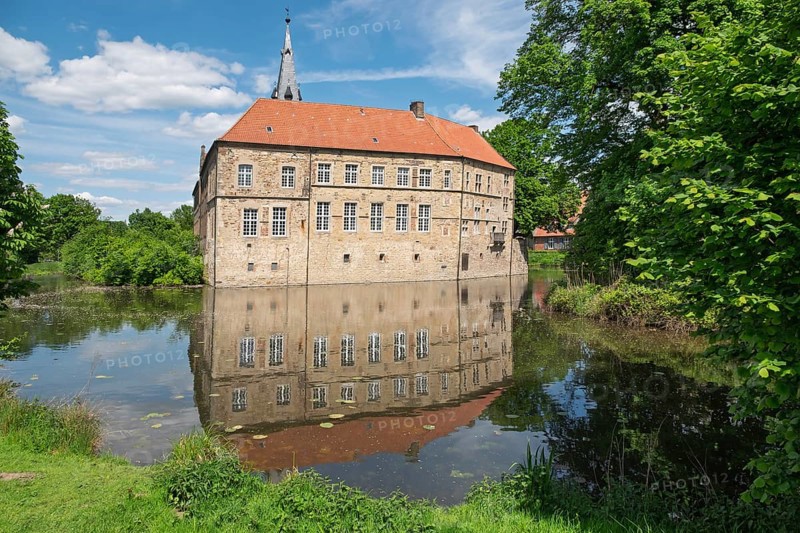 Lüdinghausen Castle, moated castle, Renaissance castle, Lüdinghausen, Münsterland, North Rhine-Westphalia, Germany