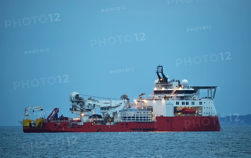 Sea cable vessel Ariadne ariadne, cable vessel, specialised vessel in the Baltic Sea, Rügen, Mecklenburg-Western Pomerania, Germany