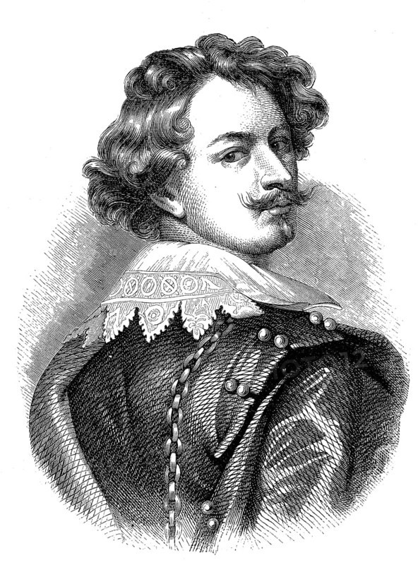 Anton von Dyck or Sir Anthony van Dyck, 22 March 1599 - 9 December 1641, a Flemish Baroque artist who became the leading court painter in England, illustration, published 1890, reproduction, digitally enhanced, Historical