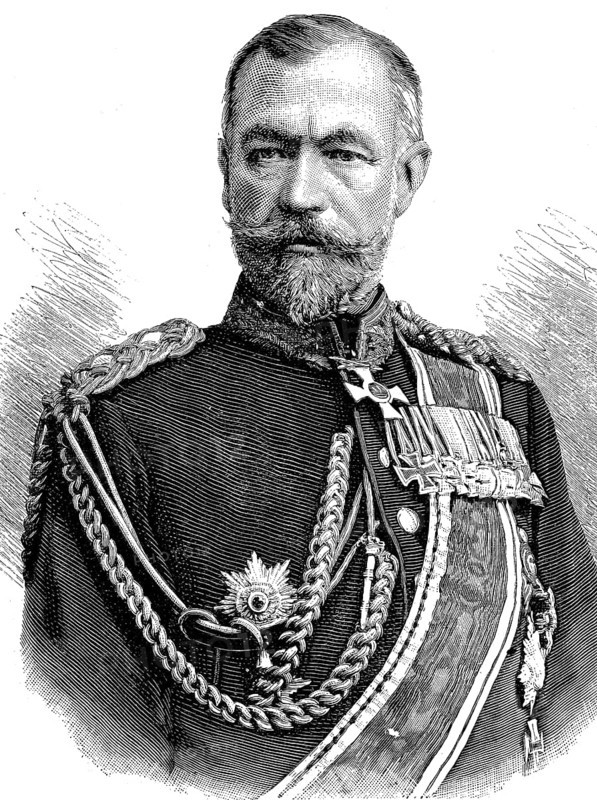 Friedrich (Fritz) Bronsart von Schellendorf, 1864-1950, was a German officer and politician, he was chief of staff of the Ottoman Army, part of the German military mission in the Ottoman Empire, illustration, published 1890, reproduction, digitally enhanced, Historical