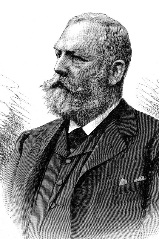 Colonel Emil Johann Rudolf Frey, 24 October 1838 - 24 December 1922, was a Swiss politician, soldier in the American Civil War and member of the Swiss Federal Council, illustration, published 1890, reproduction, digitally enhanced, Historical