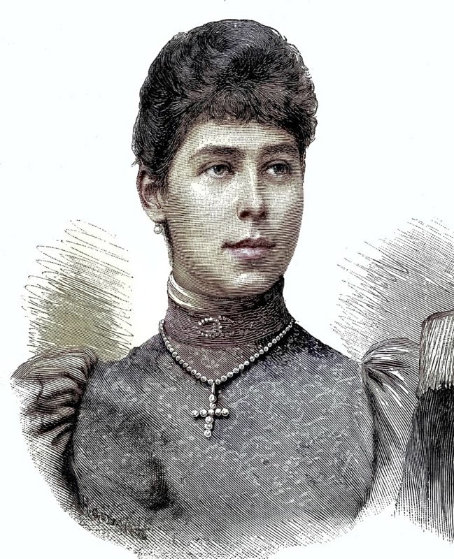 Princess Victoria Melita of Saxe-Coburg and Gotha, Germany, 25 November 1876 - 2 March 1936, was the third child and second daughter of Alfred, Duke of Saxe-Coburg and Gotha and Grand Duchess Maria Alexandrovna of Russia, illustration, published 1890, reproduction, digitally enhanced, Historical