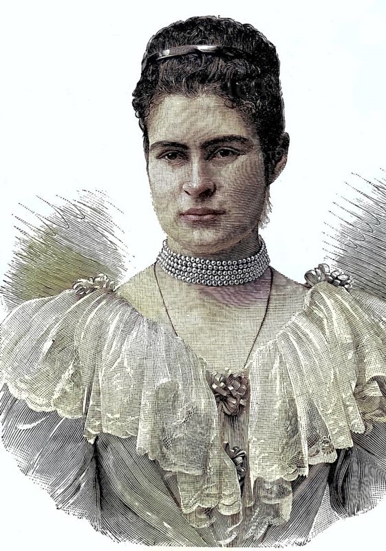 Maria Isabella of Württemberg, Princess of Saxony, 30 August 1871 - 24 May 1904, Germany, daughter of Philipp, Duke of Württemberg, and Marie von Habsburg-Teschen, woman of Johann Georg, Duke of Saxony, illustration, published 1890, reproduction, digitally enhanced, Historical