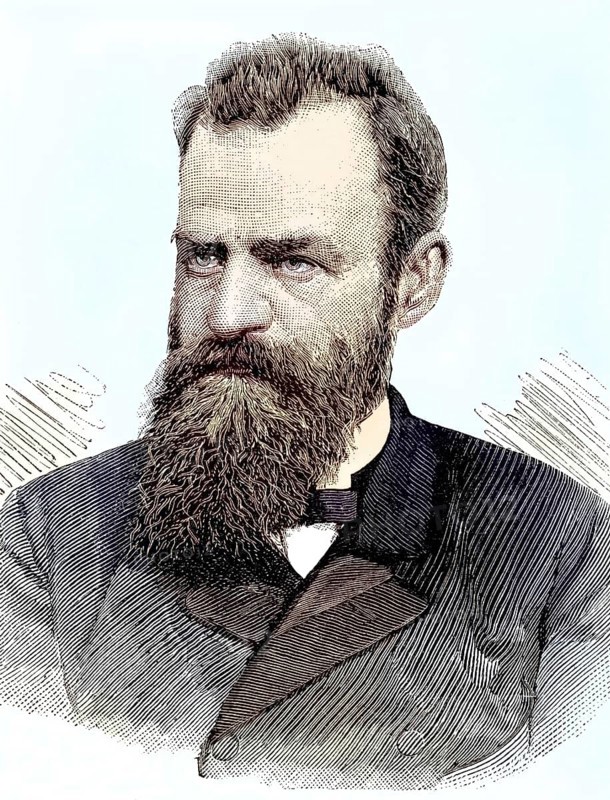 Lazar Dokic, Dokitsch, Serbian scholar and statesman, born 1843 in Belgrade - 13 December 1893 in Abbazia, studied medicine in Vienna, was a doctor in Belgrade for a short time, then became Professor of Natural Sciences at the University of Belgrade and later Serbian Prime Minister, illustration, published 1890, reproduction, digitally enhanced, historical