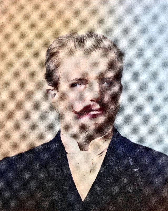 Heinrich Ludwig Ferdinand Erdmann Deodatus Prince of Schoenaich-Carolath, Imperial Count and Imperial Baron of Schoenaich, 24 April 1852 -? 20 June 1920, German politician and baron of Amtitz Castle, picture from 1895, reproduction, digitally enhanced, Historical