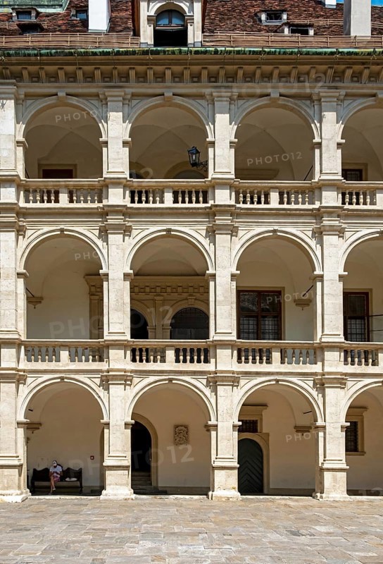 Arcaded inner courtyard of Landhaus Graz, Austria