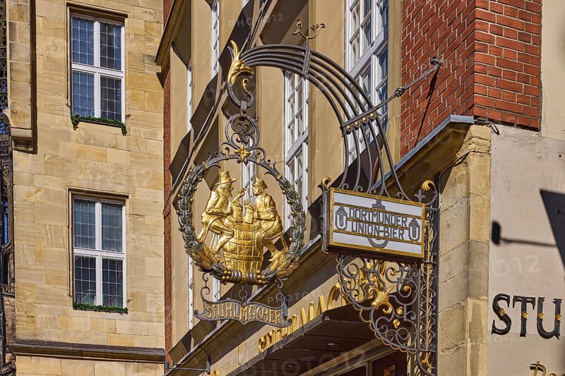 Stuhlmacher Inn, nose sign, gastronomy, old town, Prinzipalmarkt, Münster, Münsterland, independent city, North Rhine-Westphalia, Germany