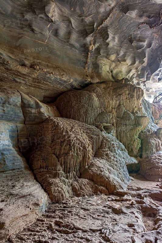Interior of a famous cave with its rocky formations in the Lapinha da Serra region in the state of Minas Gerais, Lapinha da Serra, Minas Gerais, Brazil