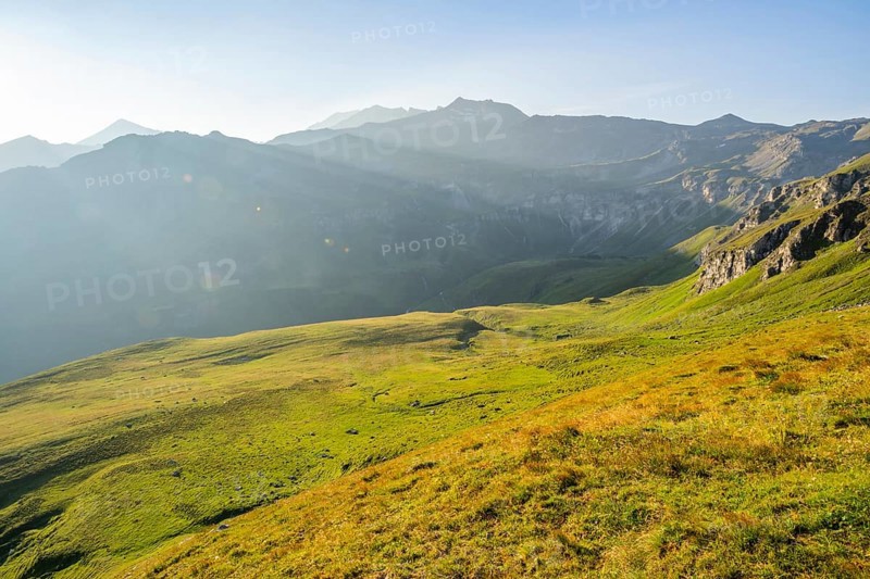 Sunrise in the Mountains at Hochalpenstraße, view from Fuscher Lacke, Pinzgau, Salzburg, Austria