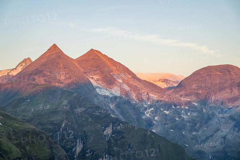 Sunrise in the Mountains at Hochalpenstraße, view from Fuscher Törl, Pinzgau, Salzburg, Austria